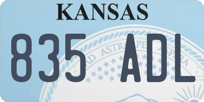 KS license plate 835ADL