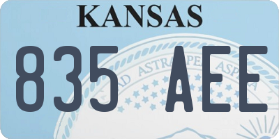 KS license plate 835AEE