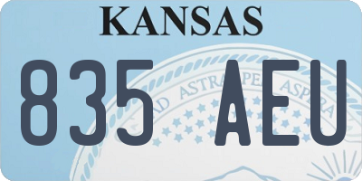 KS license plate 835AEU