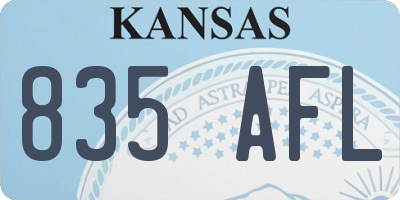 KS license plate 835AFL
