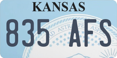 KS license plate 835AFS