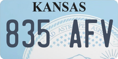 KS license plate 835AFV