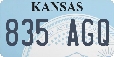 KS license plate 835AGQ