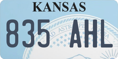 KS license plate 835AHL