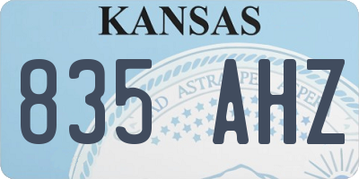 KS license plate 835AHZ
