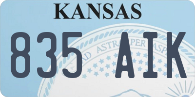 KS license plate 835AIK