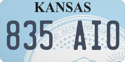 KS license plate 835AIO