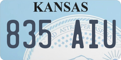 KS license plate 835AIU
