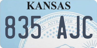 KS license plate 835AJC