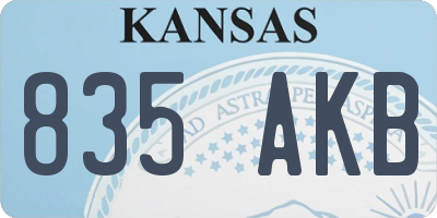 KS license plate 835AKB