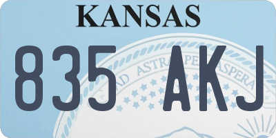 KS license plate 835AKJ