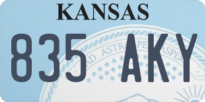 KS license plate 835AKY