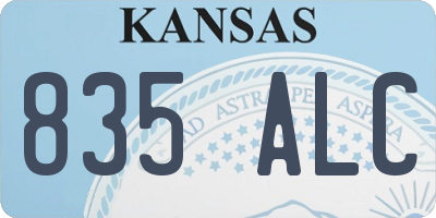 KS license plate 835ALC