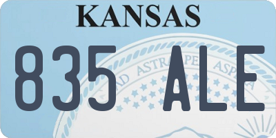 KS license plate 835ALE