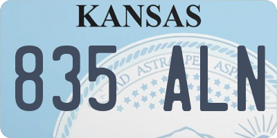 KS license plate 835ALN