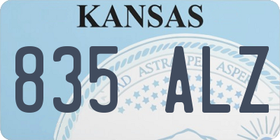 KS license plate 835ALZ