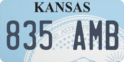KS license plate 835AMB