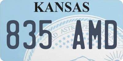 KS license plate 835AMD