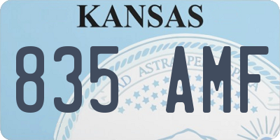 KS license plate 835AMF
