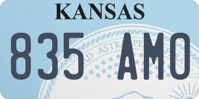 KS license plate 835AMO