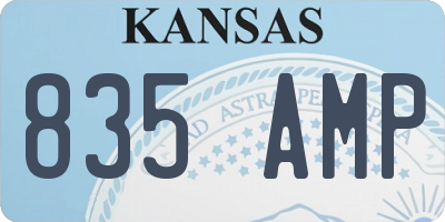 KS license plate 835AMP