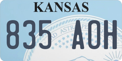 KS license plate 835AOH