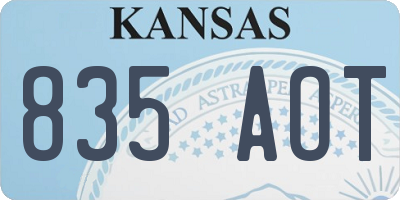 KS license plate 835AOT