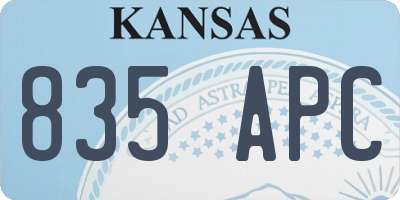 KS license plate 835APC