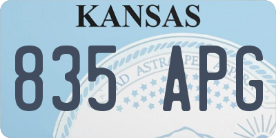 KS license plate 835APG