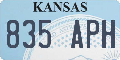 KS license plate 835APH