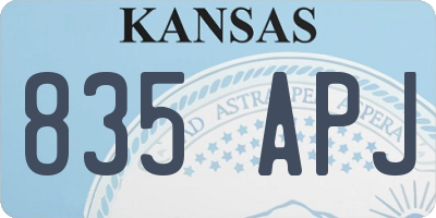 KS license plate 835APJ