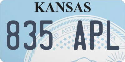 KS license plate 835APL