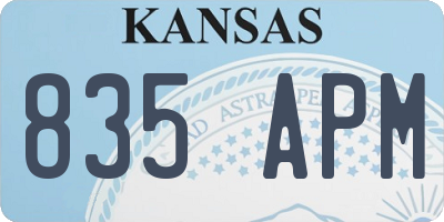 KS license plate 835APM