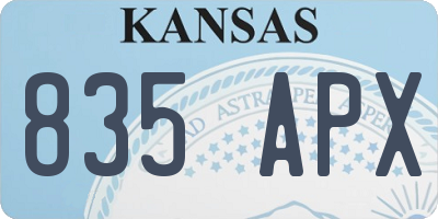 KS license plate 835APX