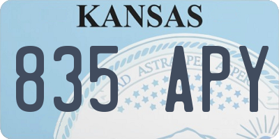 KS license plate 835APY