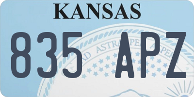 KS license plate 835APZ
