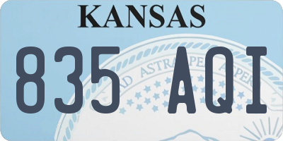 KS license plate 835AQI
