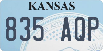 KS license plate 835AQP