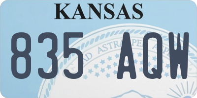 KS license plate 835AQW