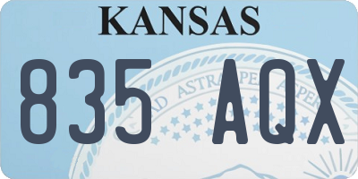 KS license plate 835AQX