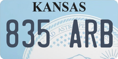 KS license plate 835ARB