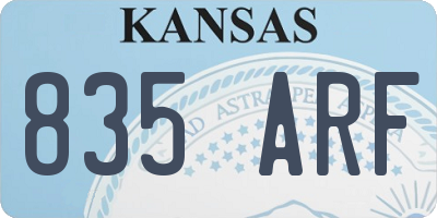 KS license plate 835ARF