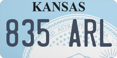 KS license plate 835ARL