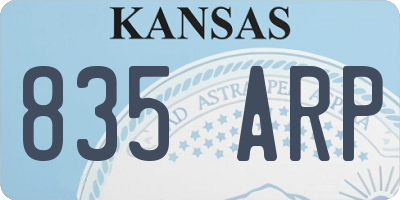 KS license plate 835ARP