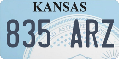 KS license plate 835ARZ