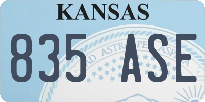 KS license plate 835ASE