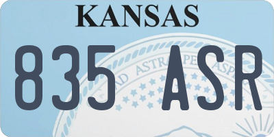 KS license plate 835ASR