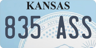 KS license plate 835ASS