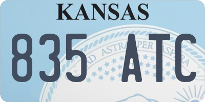 KS license plate 835ATC