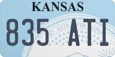 KS license plate 835ATI